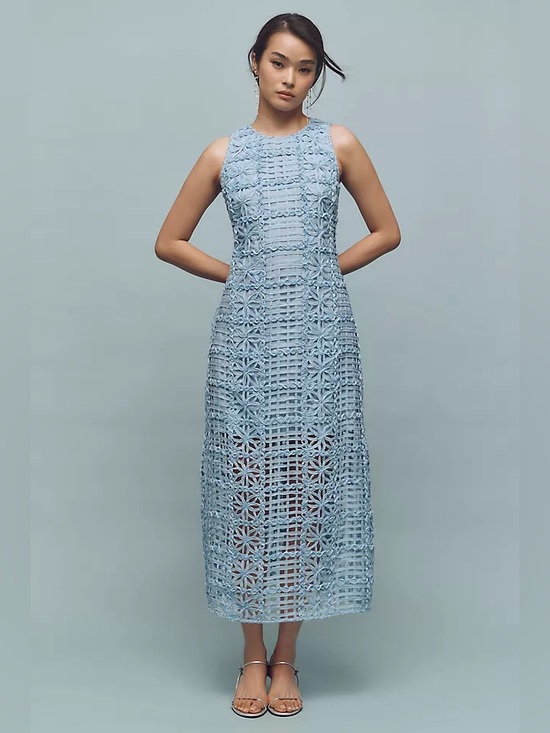 Endless Rose Dresses & Skirts - Antropologie Endless Rose Blue Textured Sleeveless Maxi Dress Size L